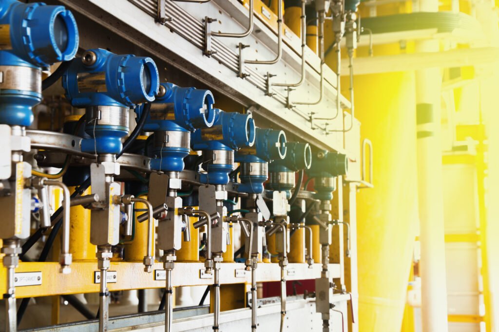 transmisores de presión en planta industrial